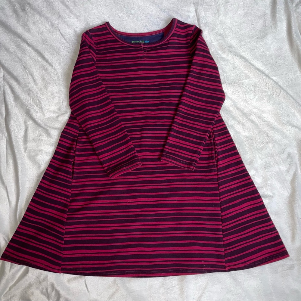 Girls striped dress with pockets